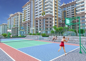 4+1 apartment with separate kitchen in a premium class complex in Mahmutlar district