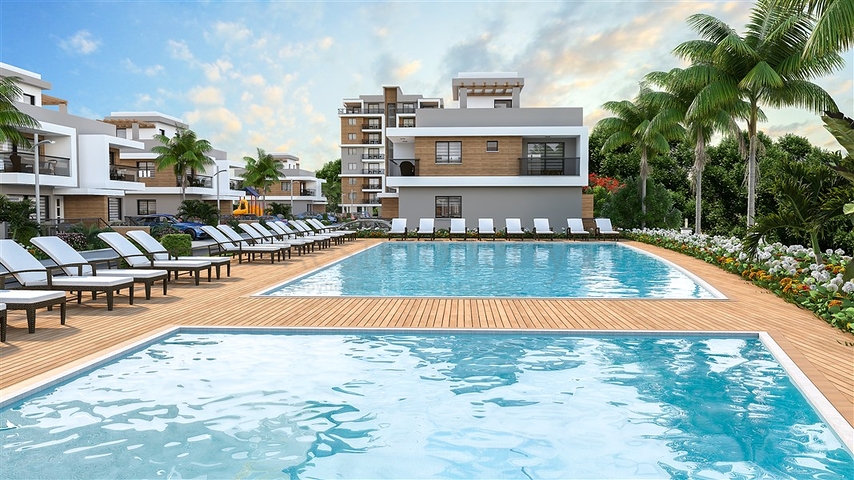 A new project of large apartments in the Iskele area 