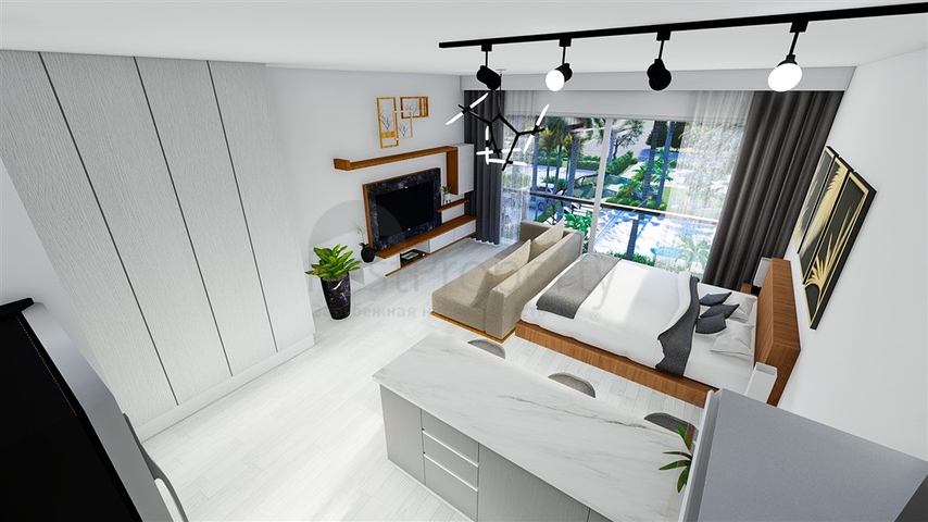 Low-rise complex 600 meters from the beach in the Iskele area