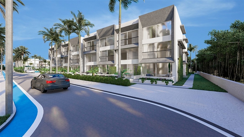 Low-rise complex 600 meters from the beach in the Iskele area