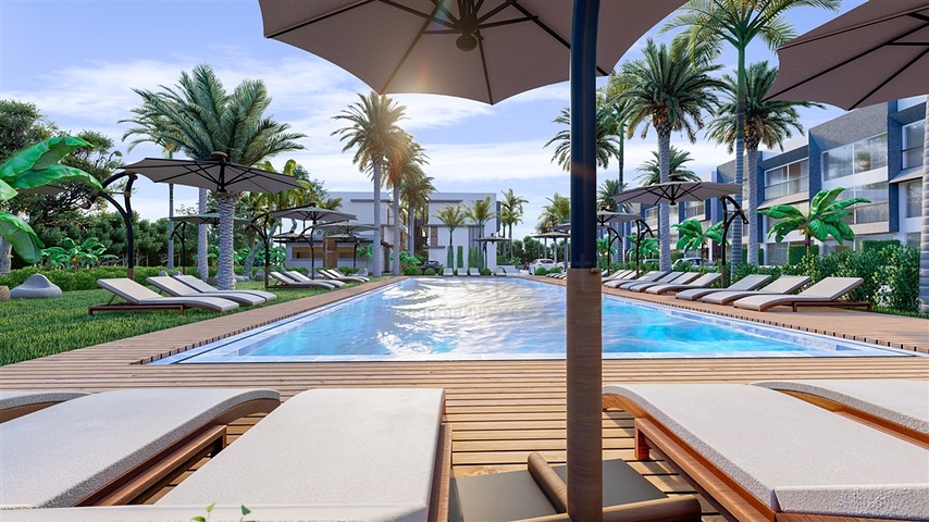 Low-rise complex 600 meters from the beach in the Iskele area