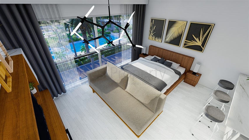 Low-rise complex 600 meters from the beach in the Iskele area