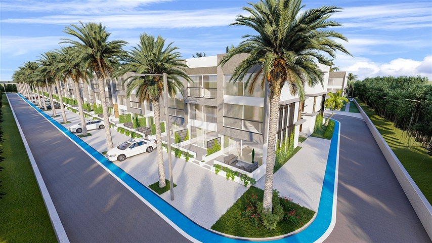 Low-rise complex 600 meters from the beach in the Iskele area