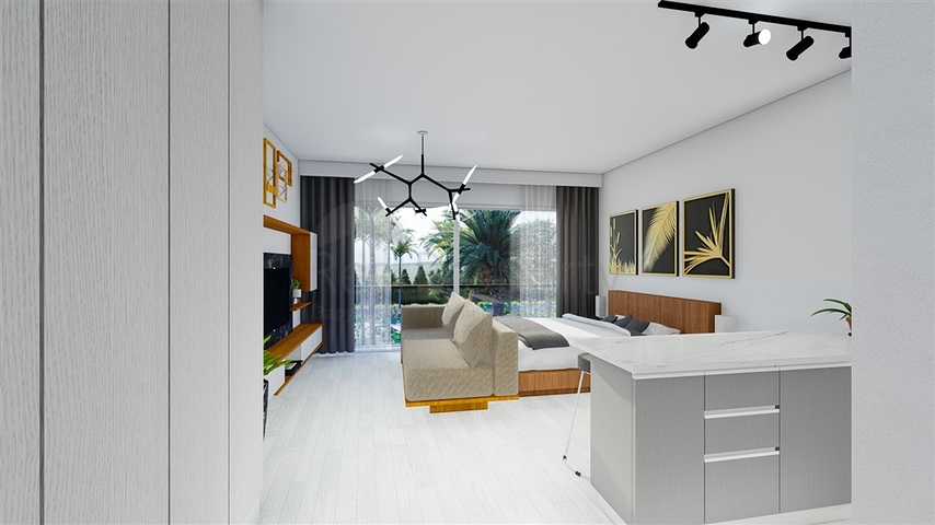 Low-rise complex 600 meters from the beach in the Iskele area