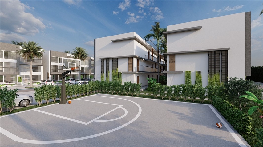 Low-rise complex 600 meters from the beach in the Iskele area