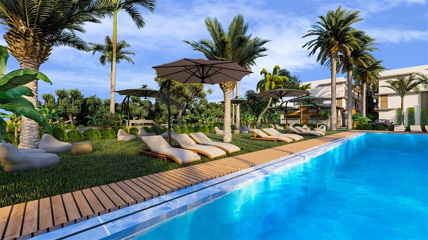 Low-rise complex 600 meters from the beach in the Iskele area