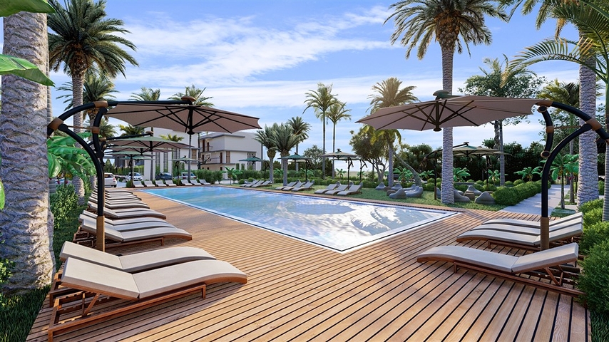 Low-rise complex 600 meters from the beach in the Iskele area