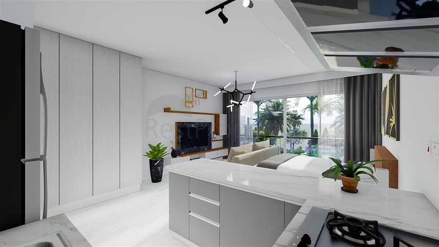 Low-rise complex 600 meters from the beach in the Iskele area