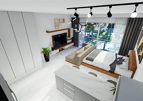 Low-rise complex 600 meters from the beach in the Iskele area