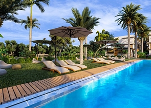 Low-rise complex 600 meters from the beach in the Iskele area