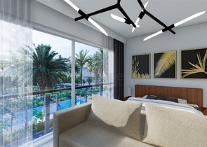 Low-rise complex 600 meters from the beach in the Iskele area