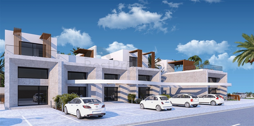 A complex under construction in one of the most popular areas in Northern Cyprus