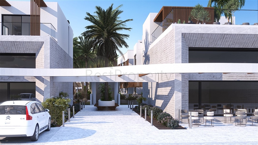 A complex under construction in one of the most popular areas in Northern Cyprus