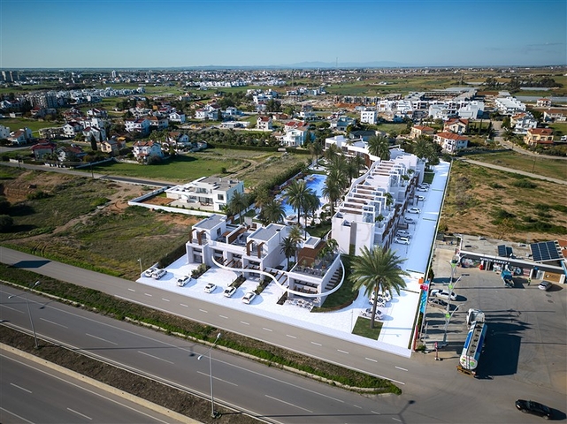 A complex under construction in one of the most popular areas in Northern Cyprus