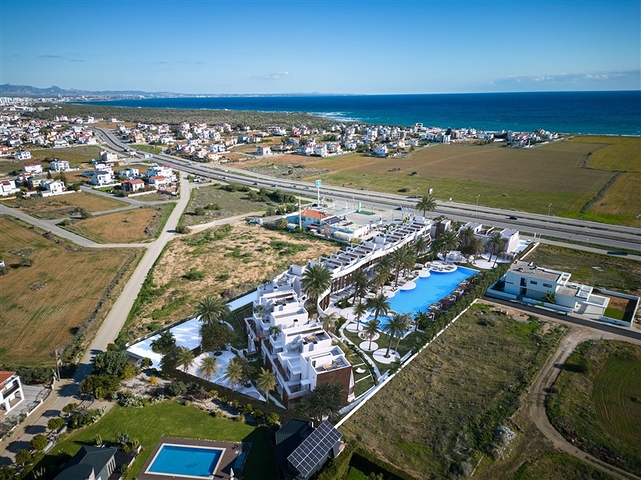 A complex under construction in one of the most popular areas in Northern Cyprus