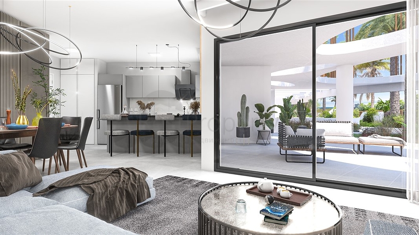 A complex under construction in one of the most popular areas in Northern Cyprus