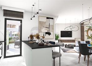 A complex under construction in one of the most popular areas in Northern Cyprus