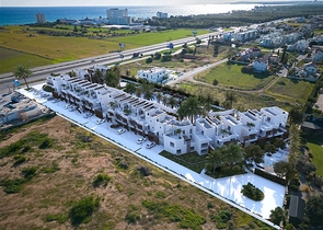 A complex under construction in one of the most popular areas in Northern Cyprus