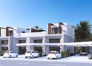 A complex under construction in one of the most popular areas in Northern Cyprus