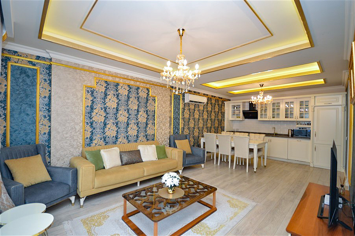 Luxury 2+1 apartment with sea view in an elite Alanya complex