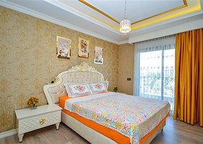 Luxury 2+1 apartment with sea view in an elite Alanya complex