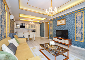 Luxury 2+1 apartment with sea view in an elite Alanya complex