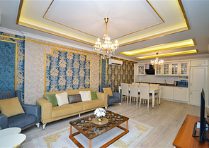 Luxury 2+1 apartment with sea view in an elite Alanya complex