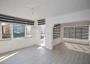 2+1 apartment 100 meters from the main beach of the city on Cleopatra