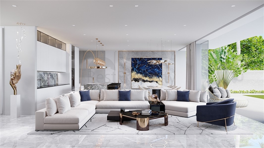 The project of a complex of two-storey premium class villas with an original design