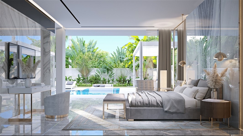 The project of a complex of two-storey premium class villas with an original design