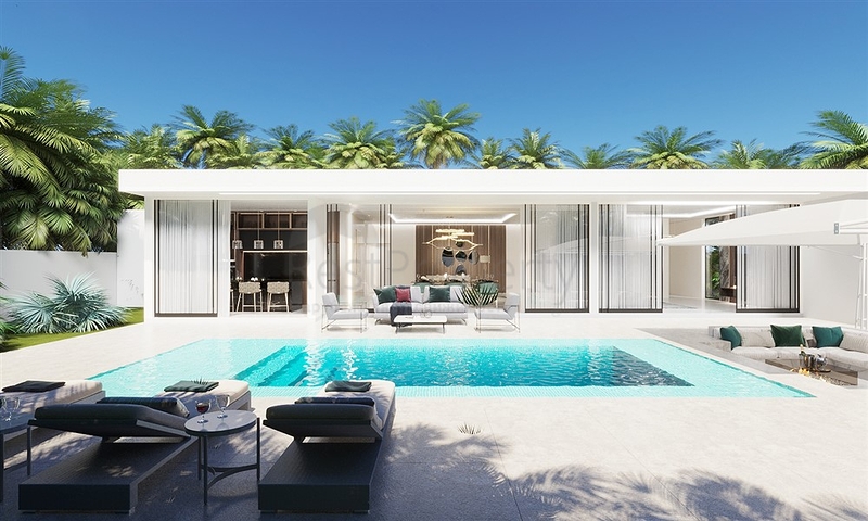 The project of a complex of two-storey premium class villas with an original design