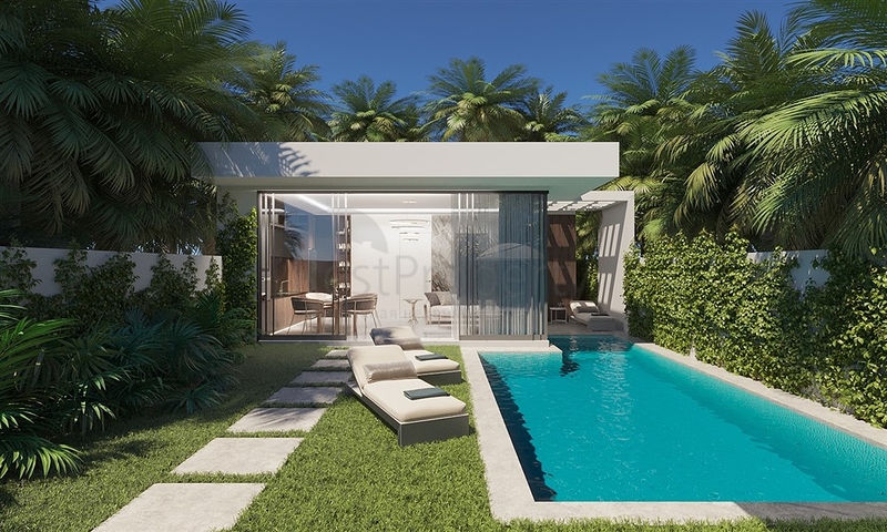 The project of a complex of two-storey premium class villas with an original design