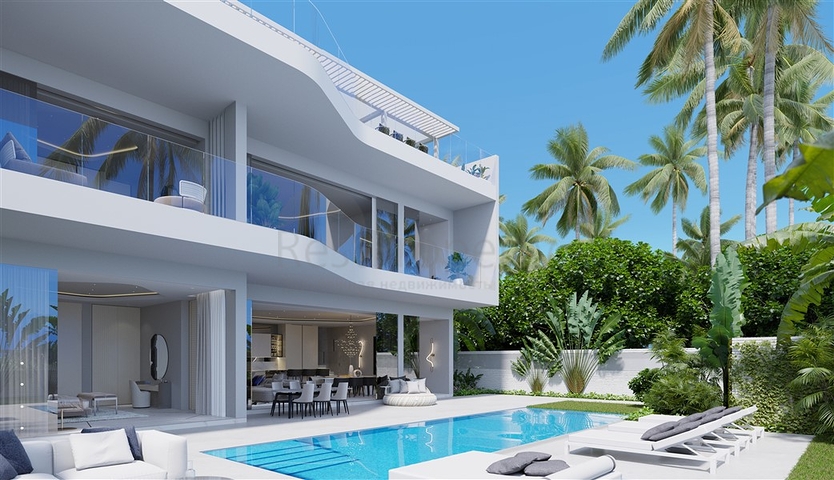 The project of a complex of two-storey premium class villas with an original design