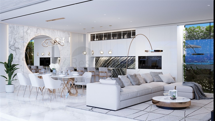 A complex of luxury California-style villas on the Southern slope of Bali Island