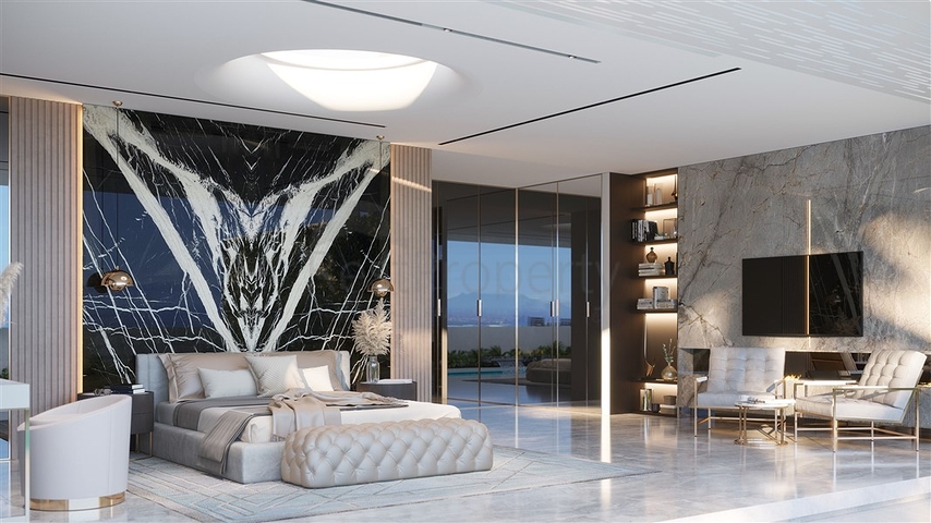 A complex of luxury California-style villas on the Southern slope of Bali Island