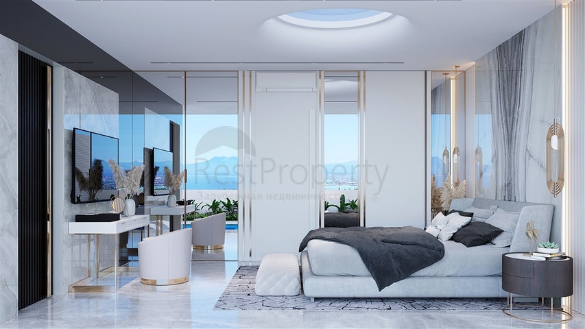 A complex of luxury California-style villas on the Southern slope of Bali Island