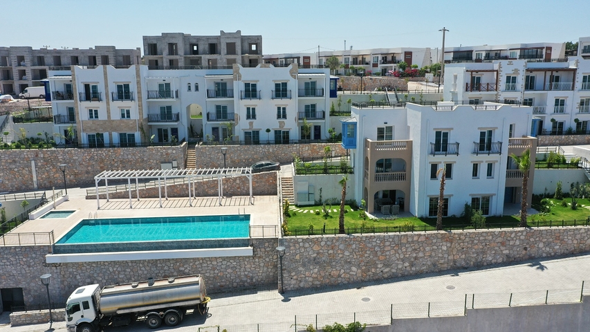 A finished residence with panoramic sea views.