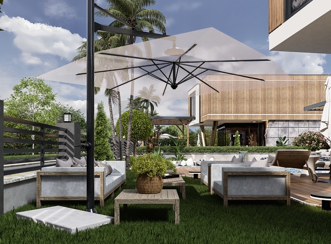 New complex of detached villas near the sea