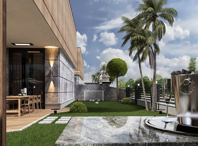 New complex of detached villas near the sea