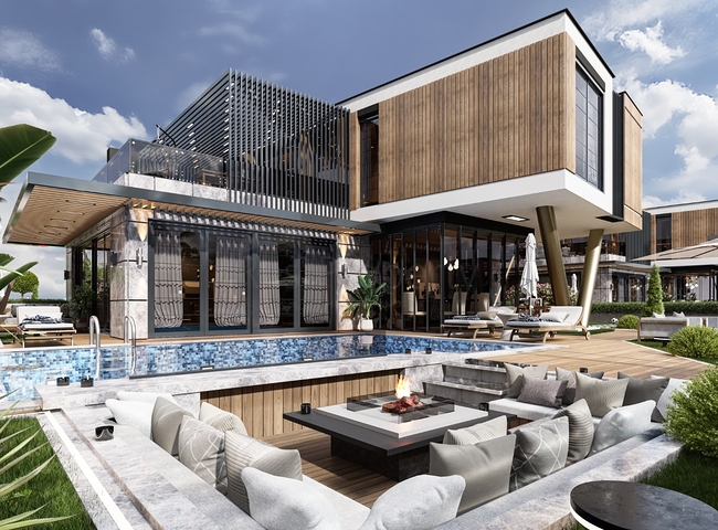 New complex of detached villas near the sea