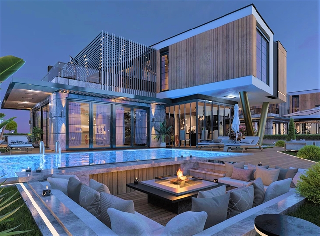 New complex of detached villas near the sea