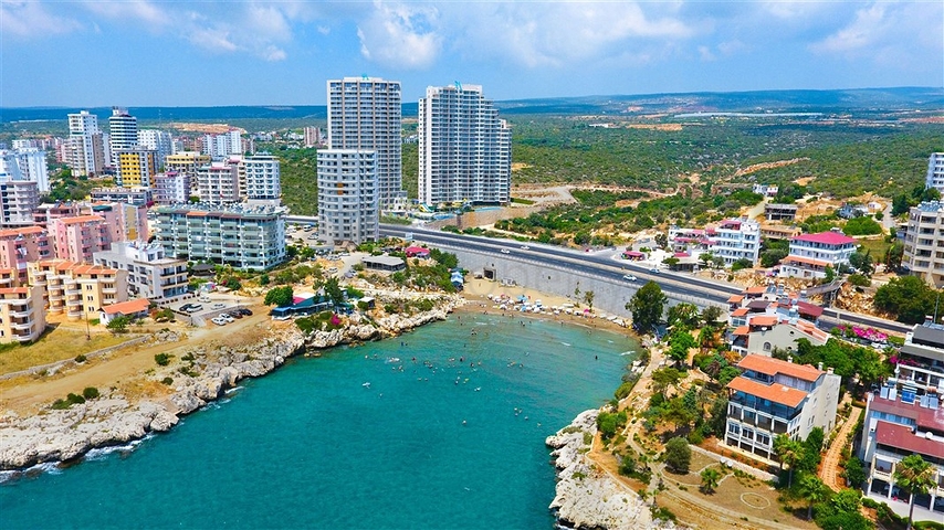 The complex is in the final stage of construction, 150 meters from the sea
