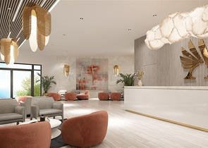 The complex is in the final stage of construction, 150 meters from the sea