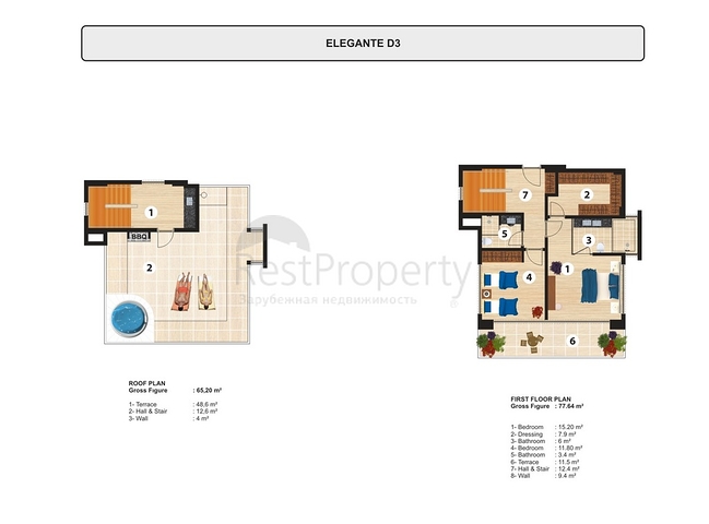 Luxury villas on the territory of a unique complex