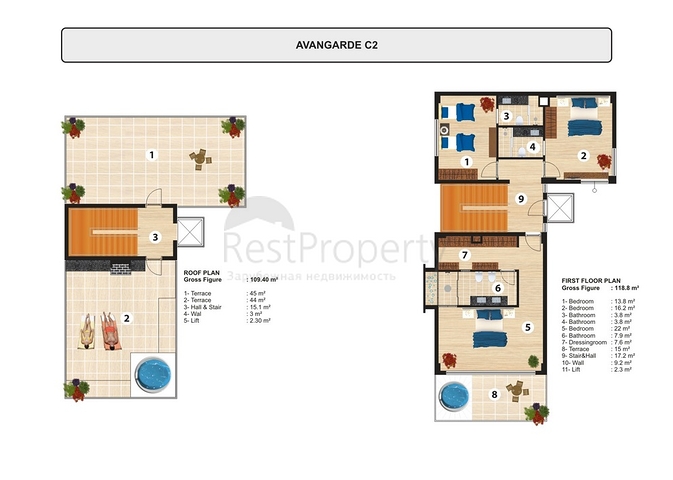 Luxury villas on the territory of a unique complex