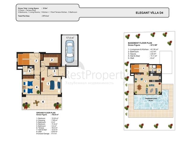 Luxury villas on the territory of a unique complex