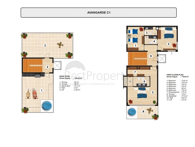 Luxury villas on the territory of a unique complex