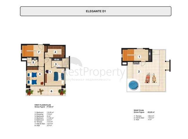 Luxury villas on the territory of a unique complex