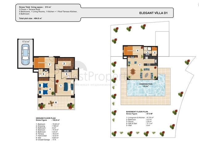 Luxury villas on the territory of a unique complex