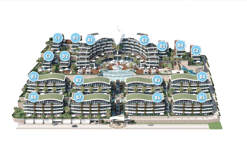 Luxury villas on the territory of a unique complex